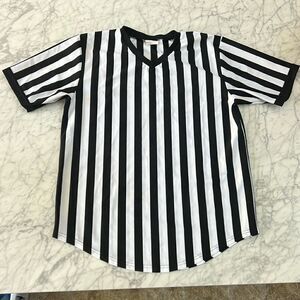 Vintage Men referee football shirt Halloween costume Sz XL